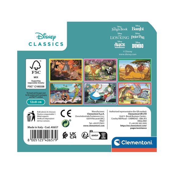 Clementoni Puzzel 6 Stuks Cubi Disney Classic