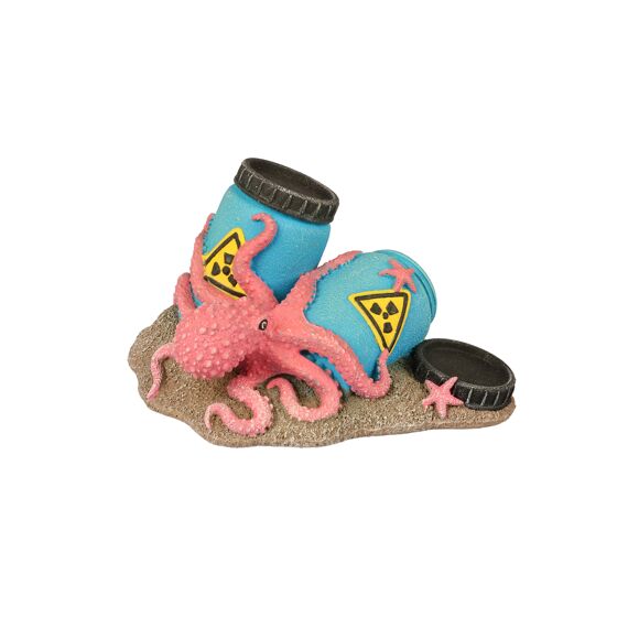 Aque Della Radioactieve Vaten Met Octopus S - 12X9X7Cm - Meerkleurig