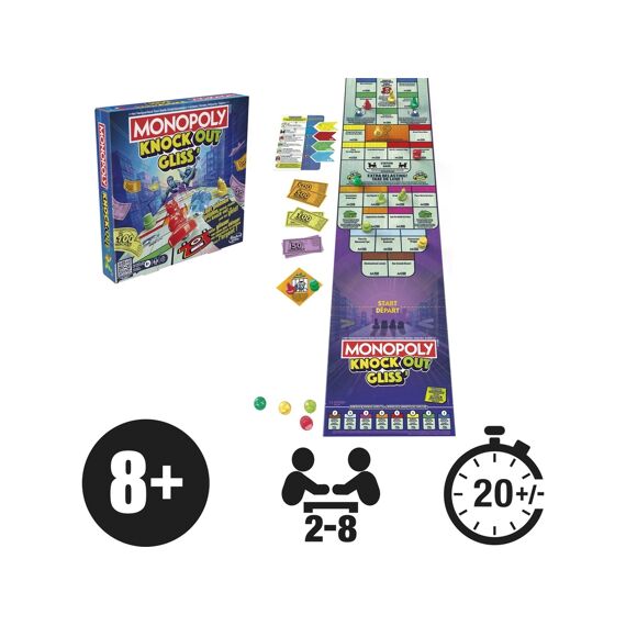 Spel Monopoly Knockout (Belgium Bilingual)