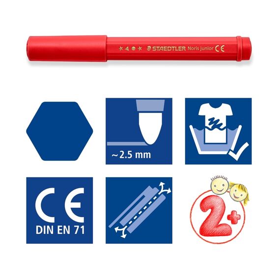 Staedtler Viltstiften Set Noris Junior 12St