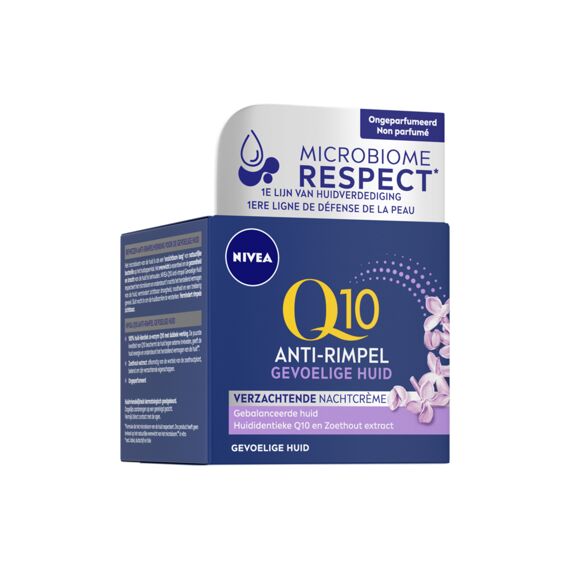 Nivea Nachtcreme Q10 Sensitive Anti-Rimpel Gevoelige Huid 50Ml