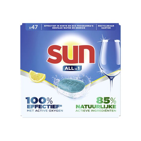 Sun Vaatwas Tabs All-In-1 Lemon 47 Scoops/822.5G