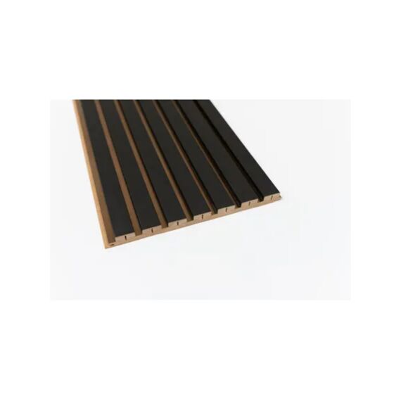 Depro Wandpaneel Brons 7 Latjes Mat Zwart 20X300X2770Mm 1.66M²