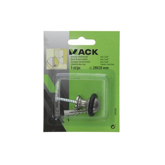 Mack Deurstop Cilindermodel Inox  Look  Ø 28H28 Mm 1 St/Pc