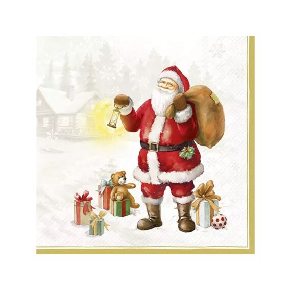 Ihr 10620 Happy Santa Lunchservet Gold