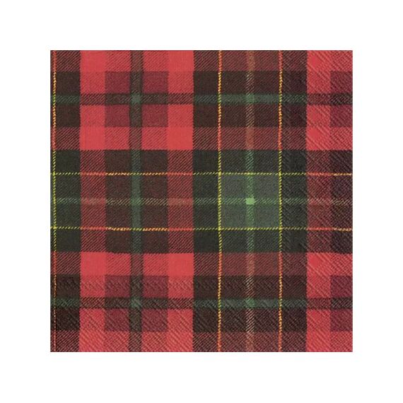 Ihr 8344 Tartan Lunchservet Red