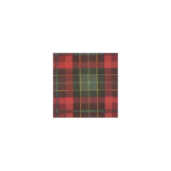 Ihr 8344 Tartan Cocktailservet Red