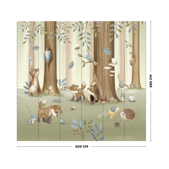 Little Dutch Forest Friends Fotobehang