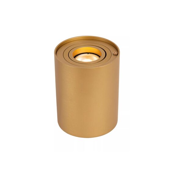 Lucide Tube Tafellamp Mat Goud Ø 9,6Cm Led Dimbaar 1Xgu10