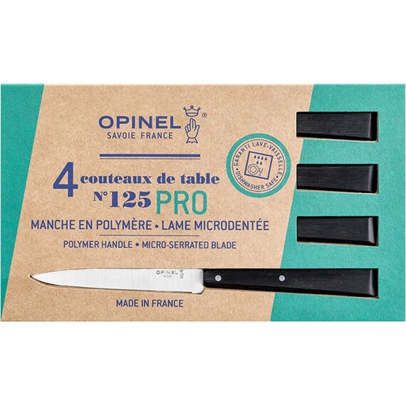 Steakmessenset 4-Delig Opinel N°125 Pro Rvs/Pom Doos