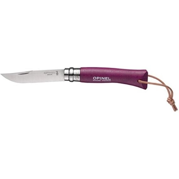 Zakmes N°07 Violet Opinel Colorama Rvs/Violet Leren Koord