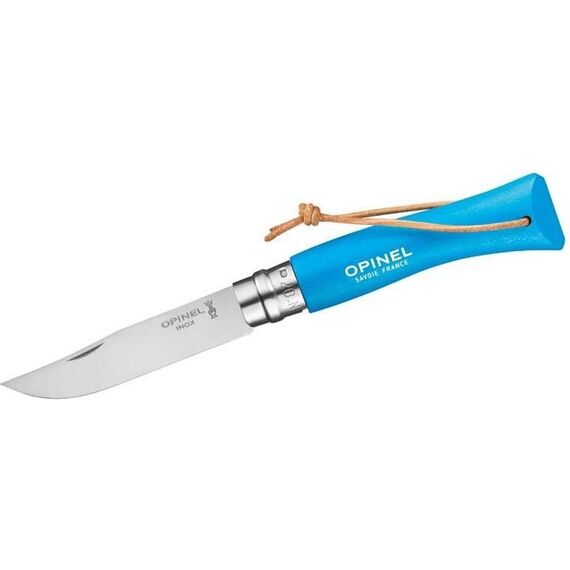 Zakmes N°07 Cyan Blue Opinel Colorama Rvs/Blauw Koord