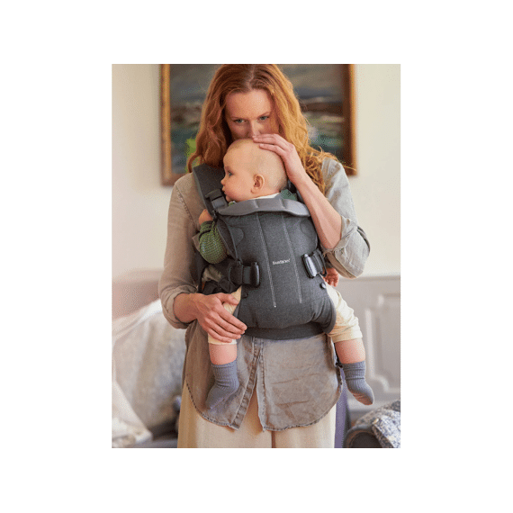 Baby Bjorn Draagzak One Woven Grijs Denim Donkergrijs