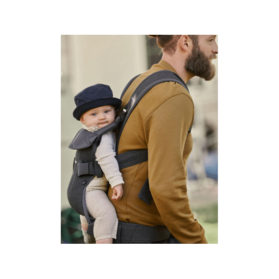 Baby Bjorn Draagzak One Woven Grijs Denim Donkergrijs