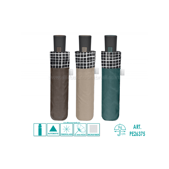 Perletti Paraplu Lady Mini Aut. 26375 Fancy Border