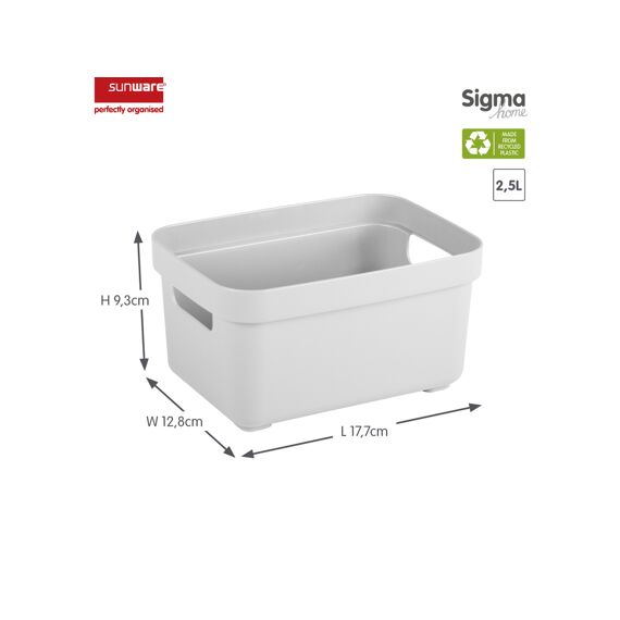 Sigma Home Opbergbox 2.5L Wit 17.7X12.8X9.3Cm