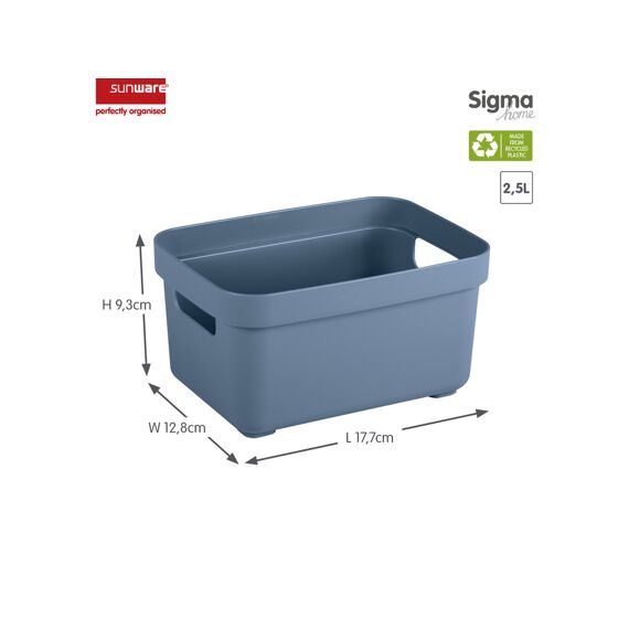 Sigma Home Opbergbox 2.5L Donkerblauw 17.7X12.8X9.3Cm