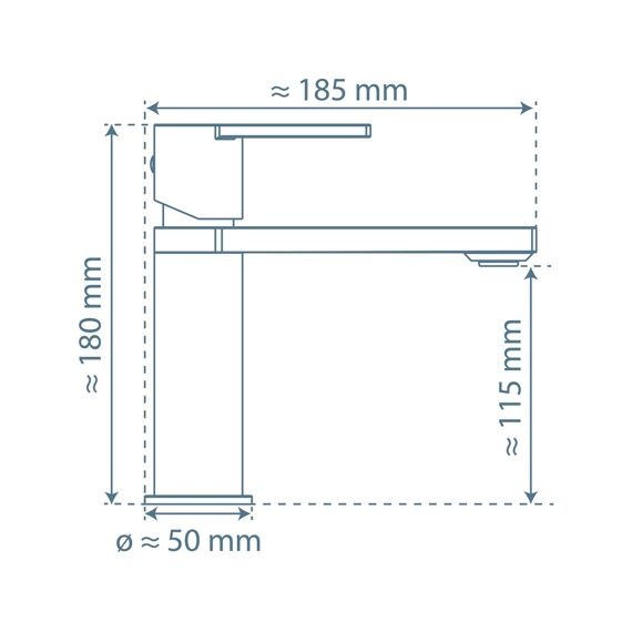 Manhattan Wastafelkraan - Mat Wit