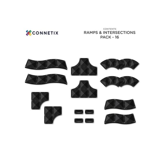 Connetix Magnetic Tiles Ramps & Intersections 16 Stuks