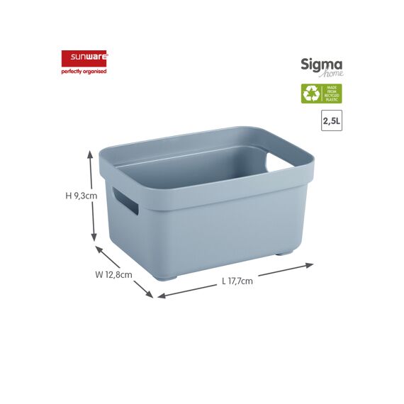 Sigma Home Opbergbox 2.5L Blauw 17.7X12.8X9.3Cm