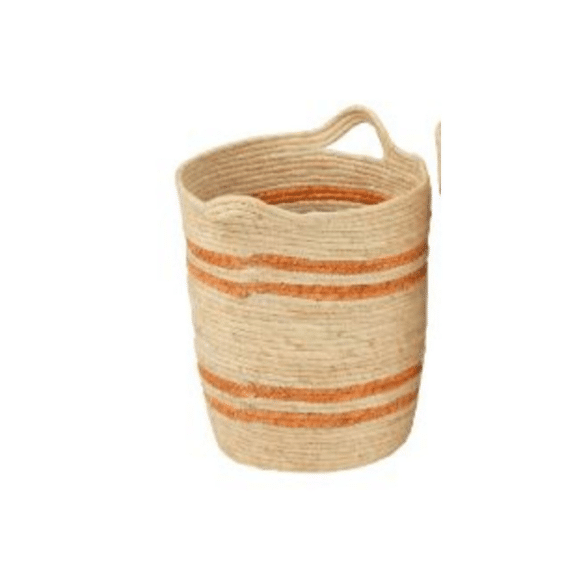 Mand Strep+handv Maïs Nat/or S 30x30x36cm