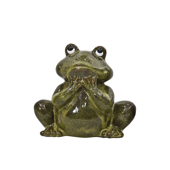 Deco Glazed Kikker L29cm Groen