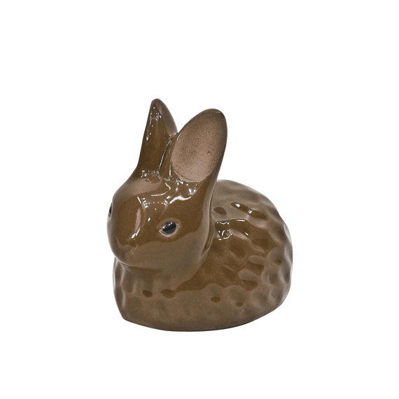 Deco Glazed Konijn L10cm W7cm H9cm Chocolate