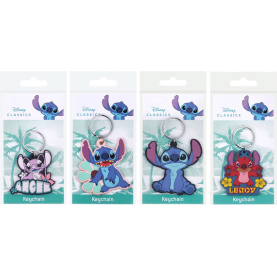 Stitch 2D Sleutelhanger Ass 4 Stuks