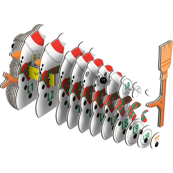 Eugy 3D Puzzel Kerst Sneeuwman 8,2X3,7X8,1Cm +6Jaar