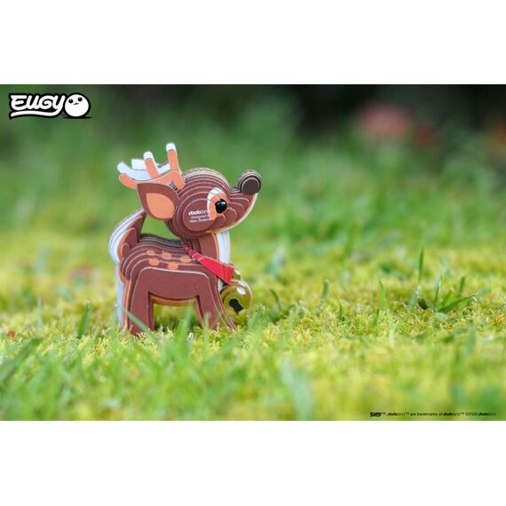 Eugy 3D Puzzel Kerst Rendier 6,9X5X8,8Cm +6Jaar