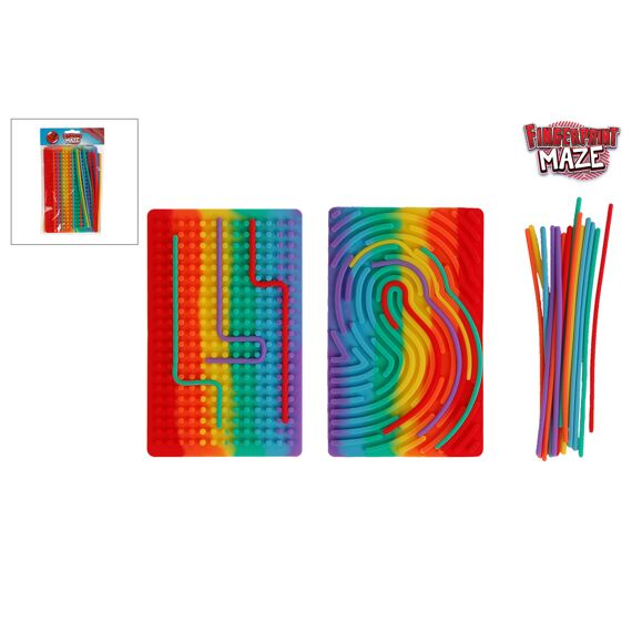 Fingerprint Maze Met 18 Sticks 20.5Cm Rechthoek Assortiment Prijs Per Stuk