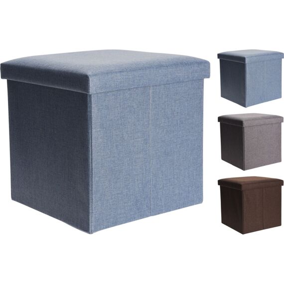 Ottoman Opberg Poef Polyester 3 Assortiment Prijs Per Kleur