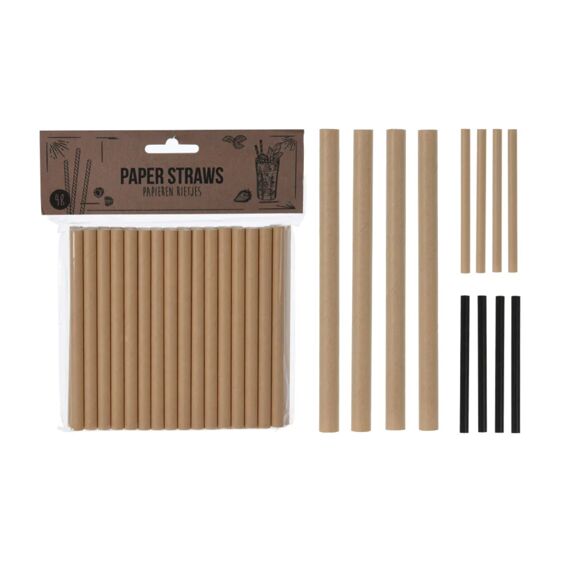 Rietjes Papier Set Van 48 Stuks 12X0.8Cm 2 Assortiment Prijs Per Set