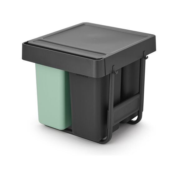 Sort & Go Inbouwemmer 10+10+20L Jade Green & Dark Grey