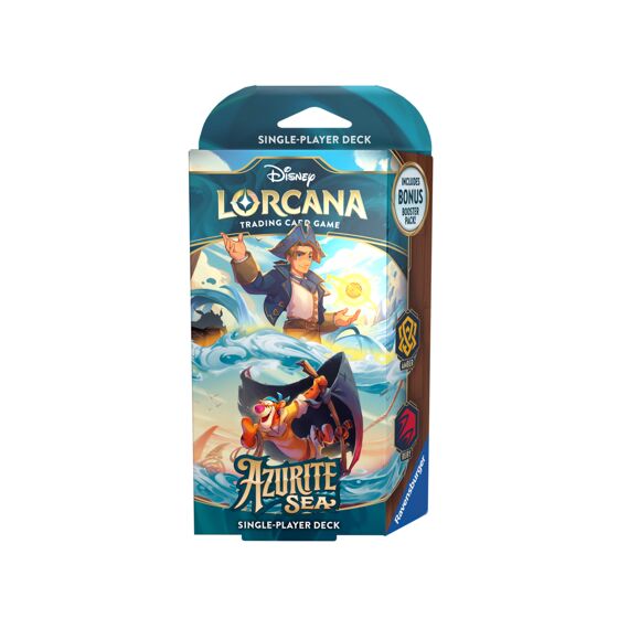 Disney Lorcana Azurite Sea Jim Hawkins & Tiger Starter Deck A