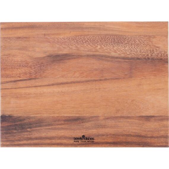 Pure Teak Wood Rechthoekige Plank Met Handgrepen 40X30X3Cm