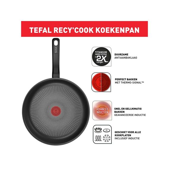 Tefal G2670502 Braadpan Recy Cook 26Cm