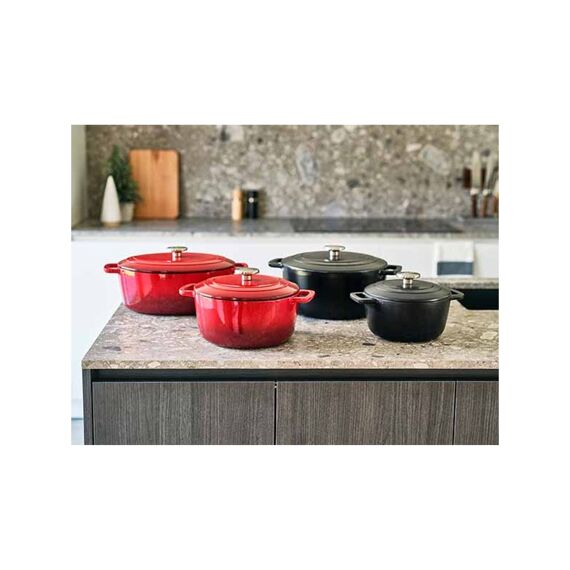 Cosy & Trendy Fontestic Kookpot Traditional Red D24 Xh11,6Cm 4.6L Gietijzer Met Deksel