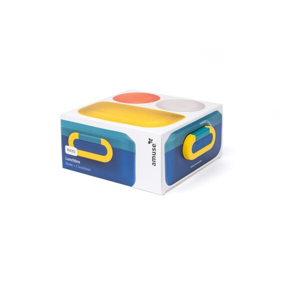 Amuse Rikko Lunchbox Midnight Lagoon 16,7X16,7 Xh8,1Cm - Divider- 2X Snackbox