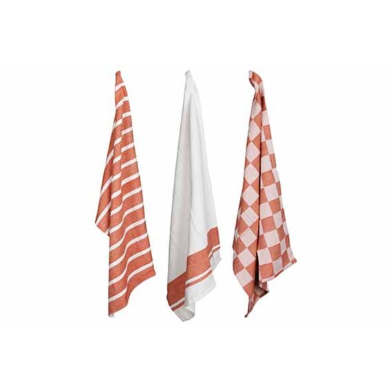 Cosy & Trendy Stoff Keukenhanddoek Rust Set3 50X70Cm