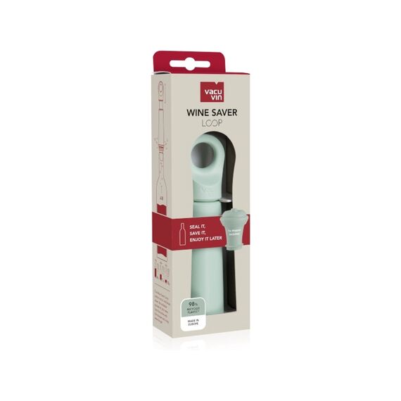 Vacu Vin Wine Saver Loop Jade Met 1 Vacuum Flessenstop