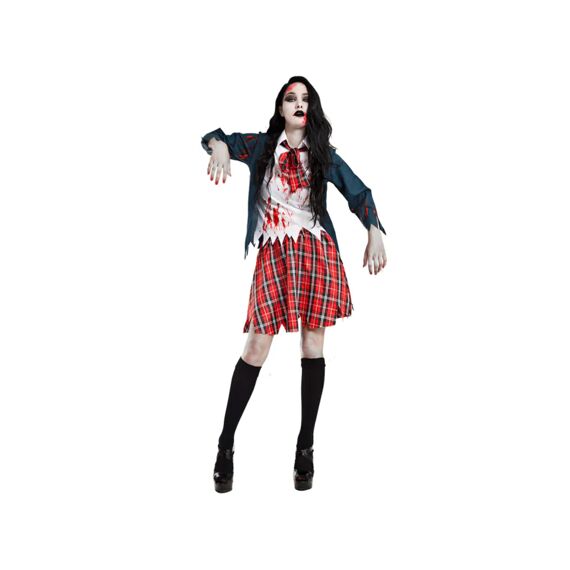 Halloween Volwassenenkostuum Zombie Schoolgirl S