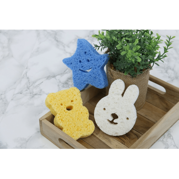 Bojungle Natural Wood Pulp Sponzen 3st