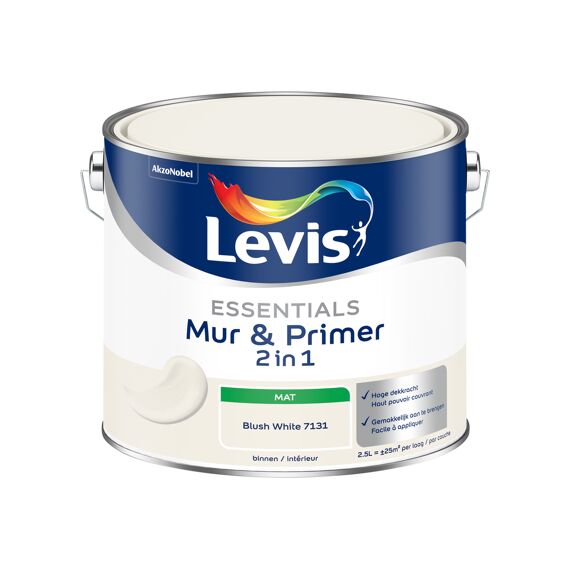 Levis Verf Essentials Mur & Primer Blush White 2.5L