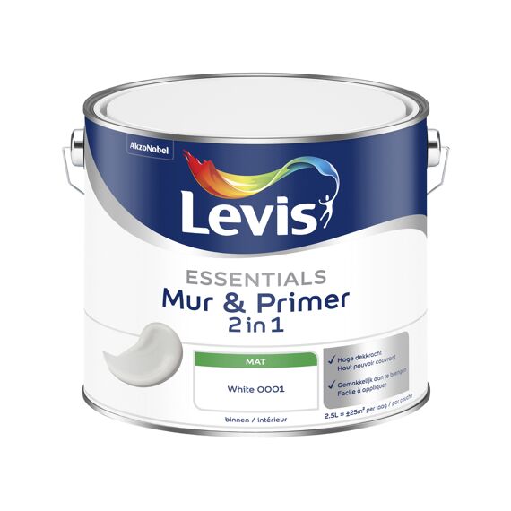 Levis Verf Essentials Mur & Primer White 2.5L