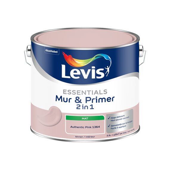 Levis Verf Essentials Mur & Primer Authentic Pink 2.5L