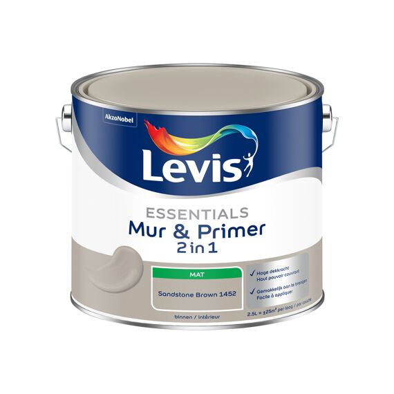 Levis Verf Essentials Mur & Primer Sandstone Brown 2.5L