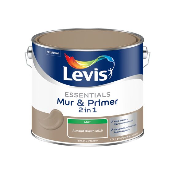 Levis Verf Essentials Mur & Primer Almond Brown 2.5L