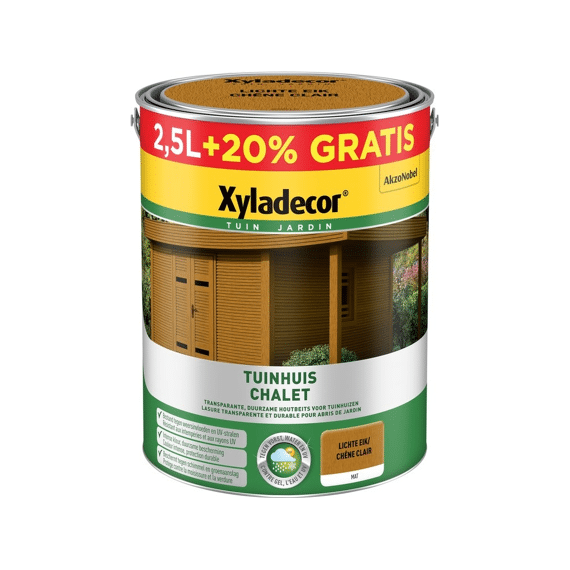 Xyladecor Tuinhuis Lichte Eik 2,5+0,5L Wb