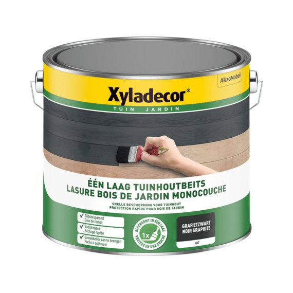 Xyladecor Een Laag Tuinhoutbeits Black  2,5L